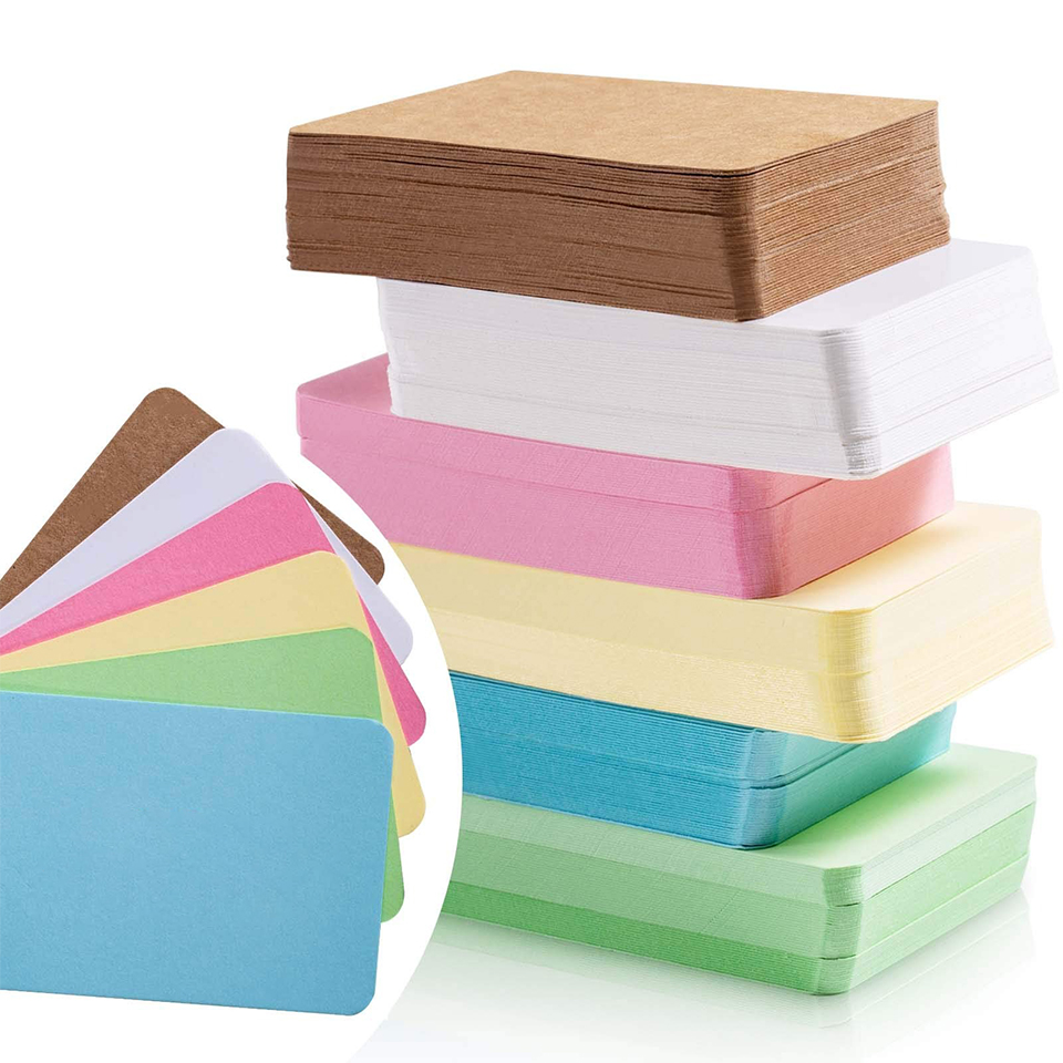 School Supplies - 100PCS/Box 크래프트 종이 빈 카드 감사