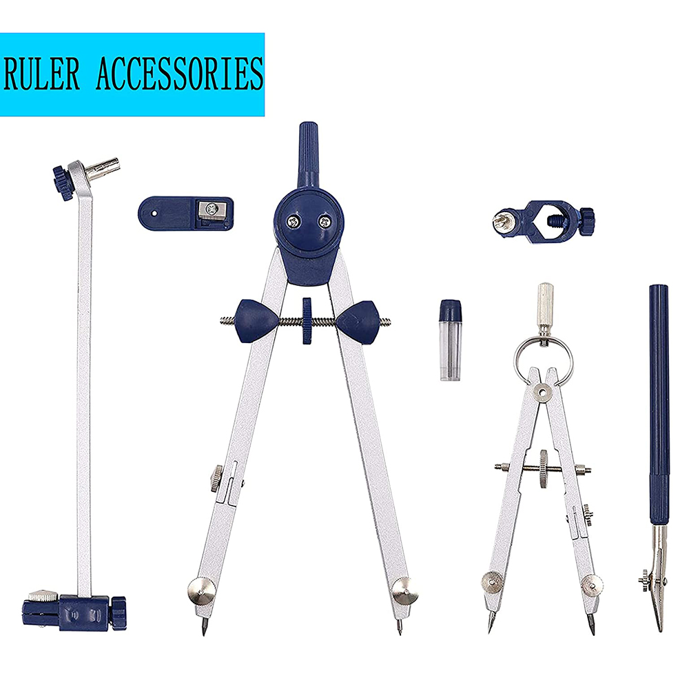 A46M-9Pc 기하학용 컴퍼스 세트 도구, 기하학,  - Math Geometry Set With Compass 리뷰 및 가격