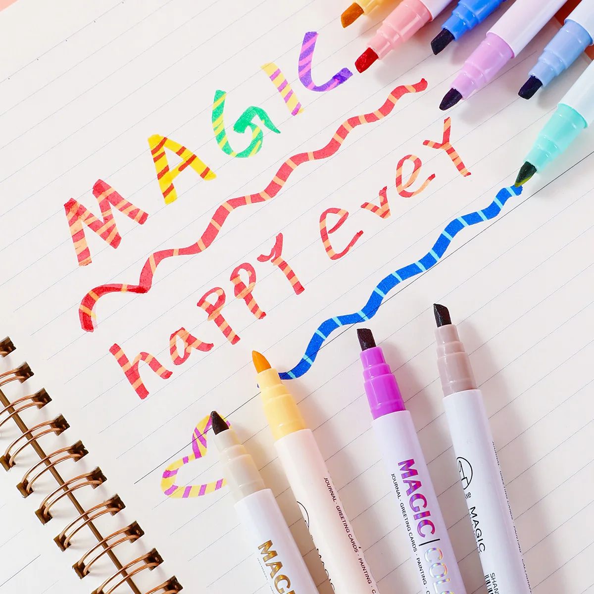 양면 매직 컬러 변경 형광펜 세트, 학생 일기 스크랩북 - Pastel Highlighter Set Double Ended 리뷰 및 가격